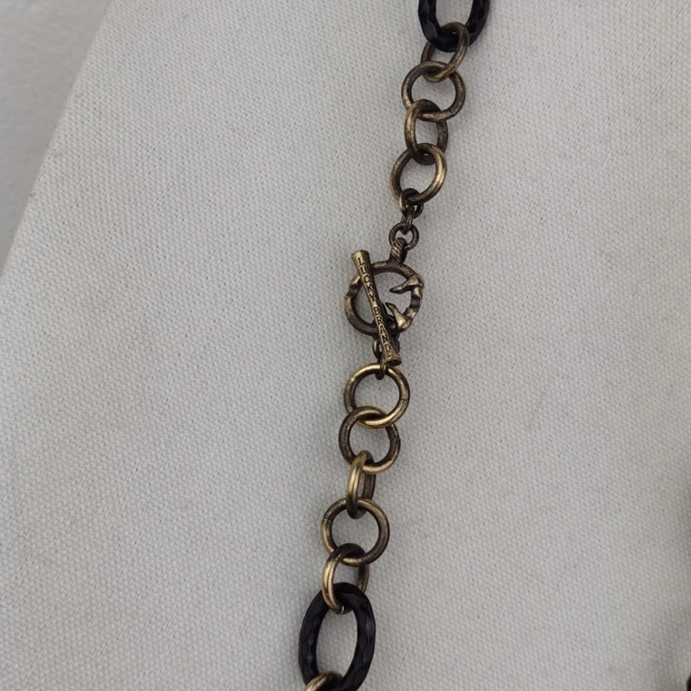 Lucky Brand Colorful Chunky Multi-Pendant Very Cool Chunky Chain & Turquoise - Picture 8 of 12